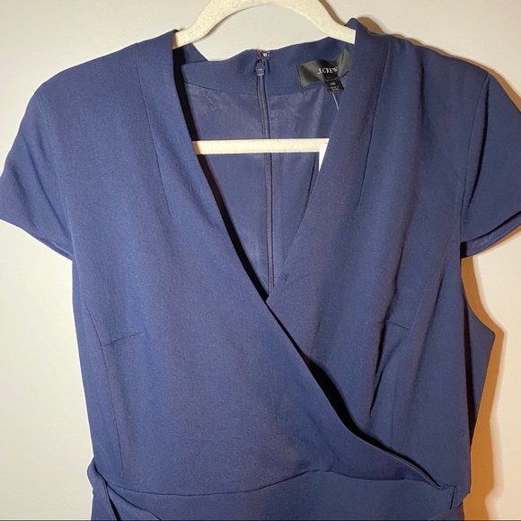 ❌SOLD❌J. CREW Faux Wrap Triple Dobby Dress - Picture 4 of 5